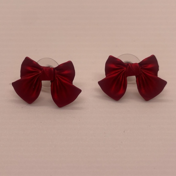 ❤️ FREE Bow Girly Trendy Soft Chic Glam Minimal Modern Stud Hipster Hip Earrings - Picture 3 of 5
